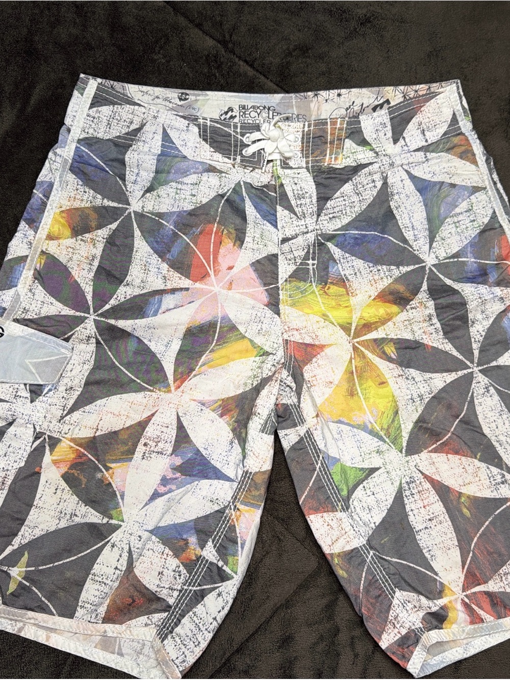 Billabong Recycler Series Men’s Boardshorts Size 32 Multicolor Floral Surf Y2K